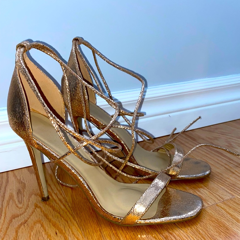Misguided lace up heels